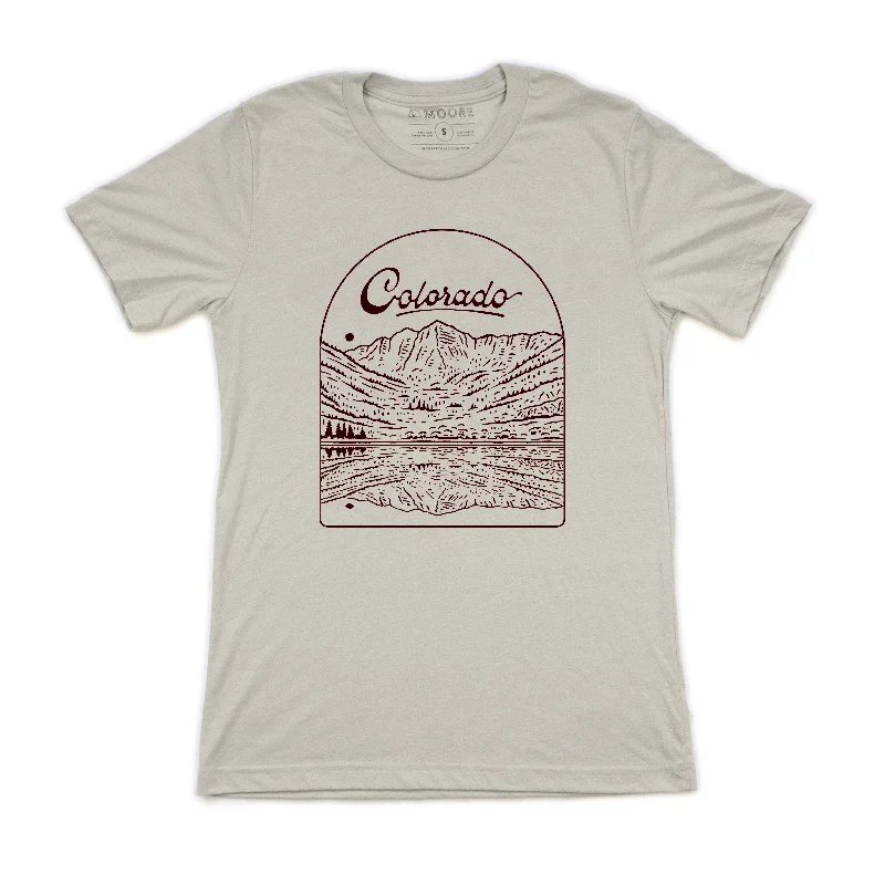 Rugged Classic Relaxed Looks Maroon Bells Tee-Heather Cement