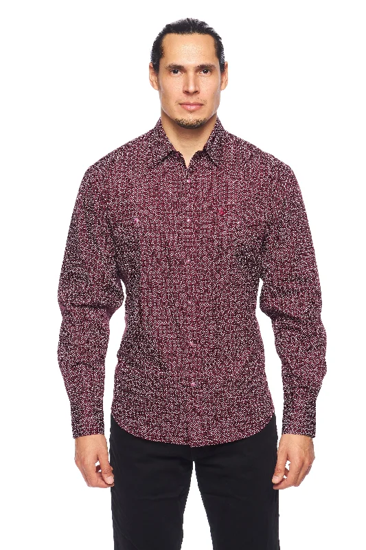 Retro Rugged Cool Bottoms Maroon Pearl Snap Western Shirt