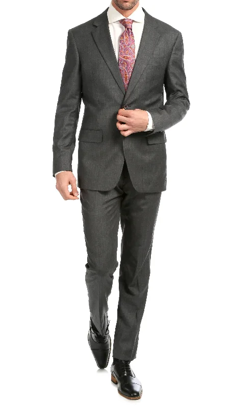 Polished Rugged All-Weather Outfits Mason Heather Grey Men's Premium 2 Piece Wool Slim Fit Suit Polished Rugged All-Weather Outfits Mason Heather Grey Men's Premium 2 Piece Wool Slim Fit Suit