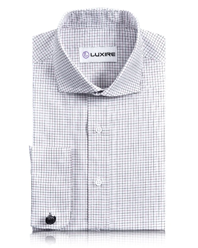 Understated Street Fresh Outfit Mauve Black Tattersall Checks on White