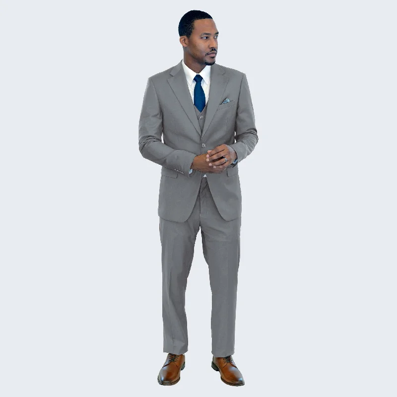 Rugged Rebel Urban Jackets Men's Medium Grey Suit Three Piece Set by Stacy Adams - Wedding - Prom Rugged Rebel Urban Jackets Men's Medium Grey Suit Three Piece Set by Stacy Adams - Wedding - Prom