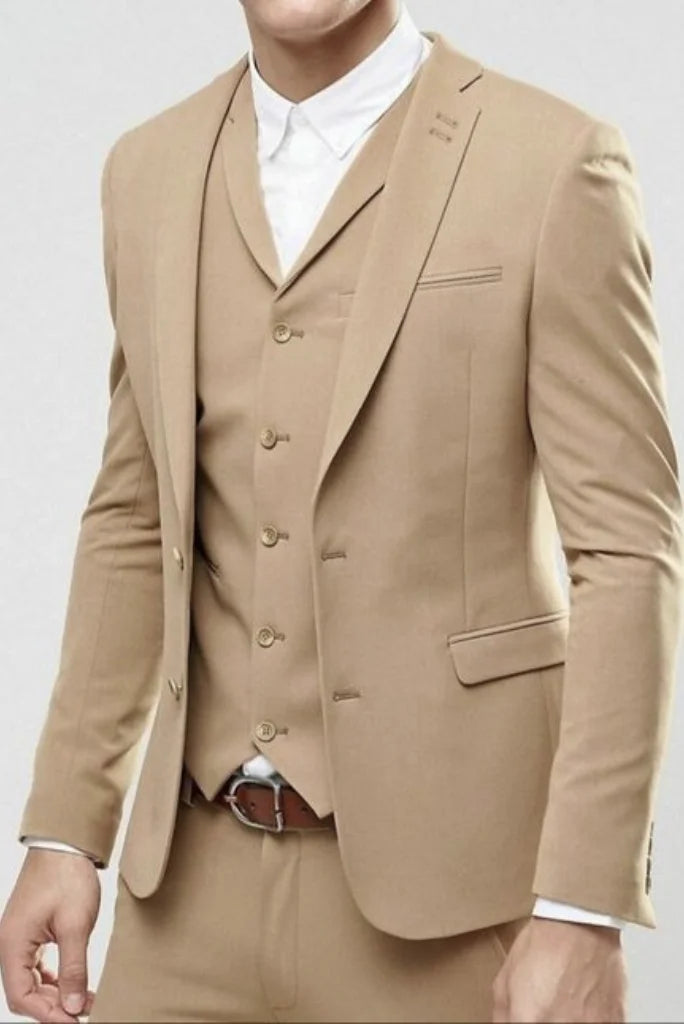 Urban Luxe Summer Wear Men 3 Piece Beige Suit Wedding Suit, Dinner Suit, Formal Fashion Party Wear Bespoke For Men Urban Luxe Summer Wear Men 3 Piece Beige Suit Wedding Suit, Dinner Suit, Formal Fashion Party Wear Bespoke For Men