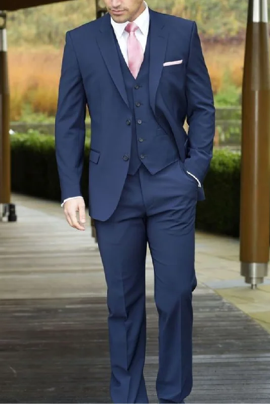 Contemporary Edge Relaxed Jackets Men's 3 Piece Suit Blue Engagement Slim Fit Suit, Dinner Suit, Party Wear Suit, Wedding Groom suits Bespoke For Men Contemporary Edge Relaxed Jackets Men's 3 Piece Suit Blue Engagement Slim Fit Suit, Dinner Suit, Party Wear Suit, Wedding Groom suits Bespoke For Men