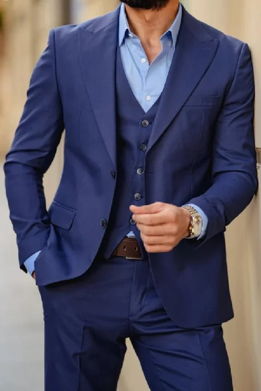 Vintage Rugged Modern Outfit Men 3 Piece Suit Blue Wedding Suit, Dinner Suit, Party Suit Slim Fit Suit Wedding Groom suits Bespoke For Men Vintage Rugged Modern Outfit Men 3 Piece Suit Blue Wedding Suit, Dinner Suit, Party Suit Slim Fit Suit Wedding Groom suits Bespoke For Men