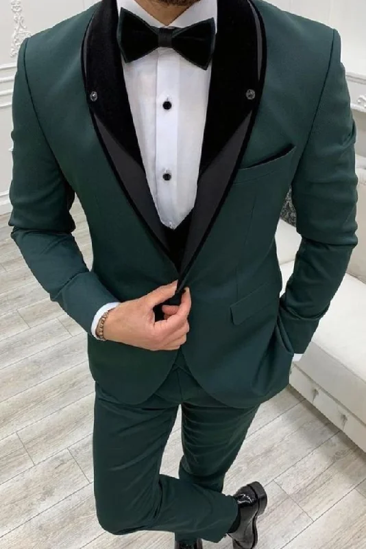 Classic Cool Casual Fits Men 3 Piece Suit Green Tuxedo Suit Slim Fit Suits, One Button Suit, Wedding Groom Suit, Bespoke For Men Classic Cool Casual Fits Men 3 Piece Suit Green Tuxedo Suit Slim Fit Suits, One Button Suit, Wedding Groom Suit, Bespoke For Men