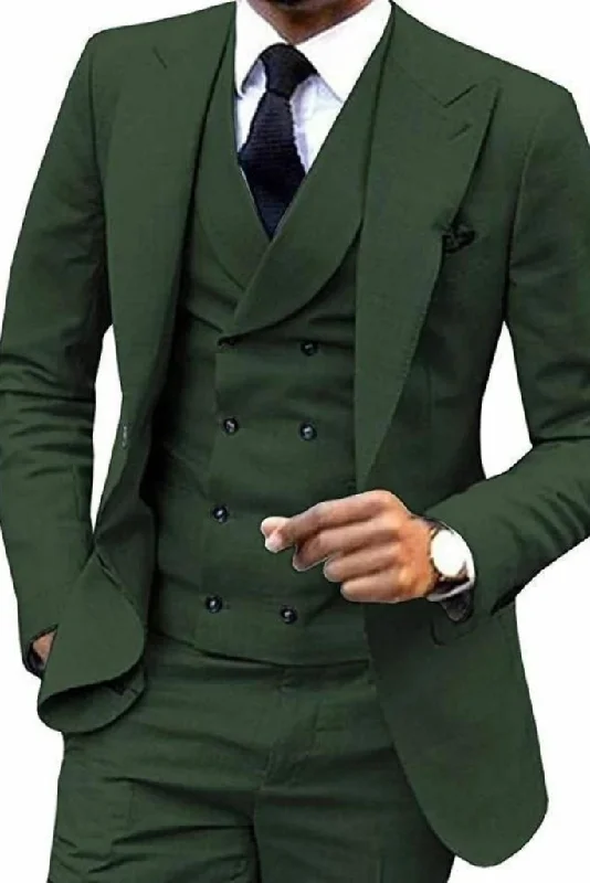 Contemporary Minimal Fashion Jacket Men's Three Piece Suit Forest Green Wedding Suit Party Wear Slim Fit Suit Dinner Suit Formal Fashion Suit Contemporary Minimal Fashion Jacket Men's Three Piece Suit Forest Green Wedding Suit Party Wear Slim Fit Suit Dinner Suit Formal Fashion Suit