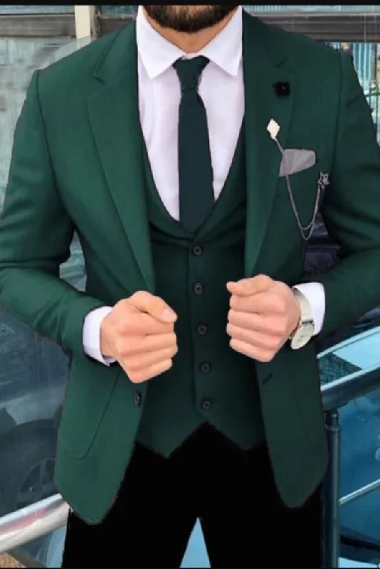 Casual Minimal Daily Looks Men 3 Piece Suit Green With Black Formal Fashion Slim Fit Suit Wedding Suit, Dinner Suit, Party Wear suits Bespoke For Men Casual Minimal Daily Looks Men 3 Piece Suit Green With Black Formal Fashion Slim Fit Suit Wedding Suit, Dinner Suit, Party Wear suits Bespoke For Men