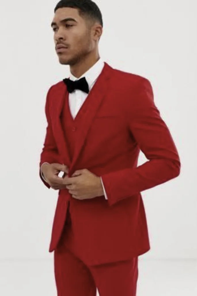 Sophisticated Modern Modern Outfit Men Suits, Red 3 Piece Suits Wedding Suits Men, One Button Suits, Slim Fit Suits, Prom Suits Sophisticated Modern Modern Outfit Men Suits, Red 3 Piece Suits Wedding Suits Men, One Button Suits, Slim Fit Suits, Prom Suits