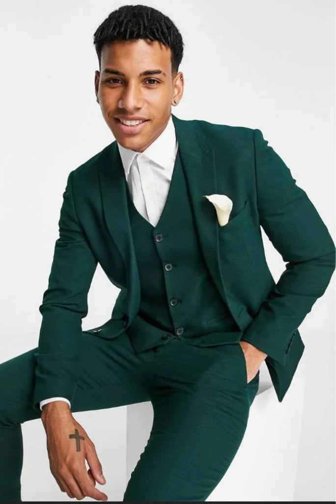 Vintage Luxe Bold Designs Men's Stylish Slim Fit 3 Piece Green Mens Suit for Wedding, Engagement, Prom, Groom wear and Groomsmen Suits Vintage Luxe Bold Designs Men's Stylish Slim Fit 3 Piece Green Mens Suit for Wedding, Engagement, Prom, Groom wear and Groomsmen Suits