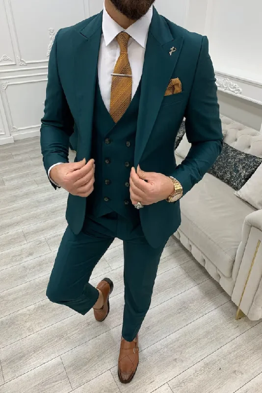 Retro Monochrome Relaxed Fit Men Three Piece Suit Teal Blue Wedding Suit, Dinner Suit, Party Suit, Slim Fit Suit Bespoke Tailoring Retro Monochrome Relaxed Fit Men Three Piece Suit Teal Blue Wedding Suit, Dinner Suit, Party Suit, Slim Fit Suit Bespoke Tailoring