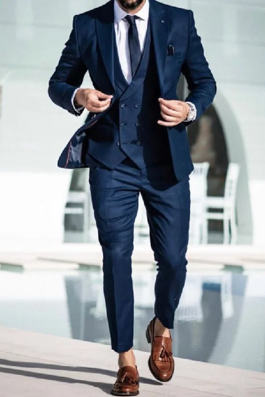 Modern Heritage Layered Outfits Men Three Piece Suit Blue Wedding Suit Dinner Suit Party Wear Slim Fit Suit Bespoke Tailoring Modern Heritage Layered Outfits Men Three Piece Suit Blue Wedding Suit Dinner Suit Party Wear Slim Fit Suit Bespoke Tailoring