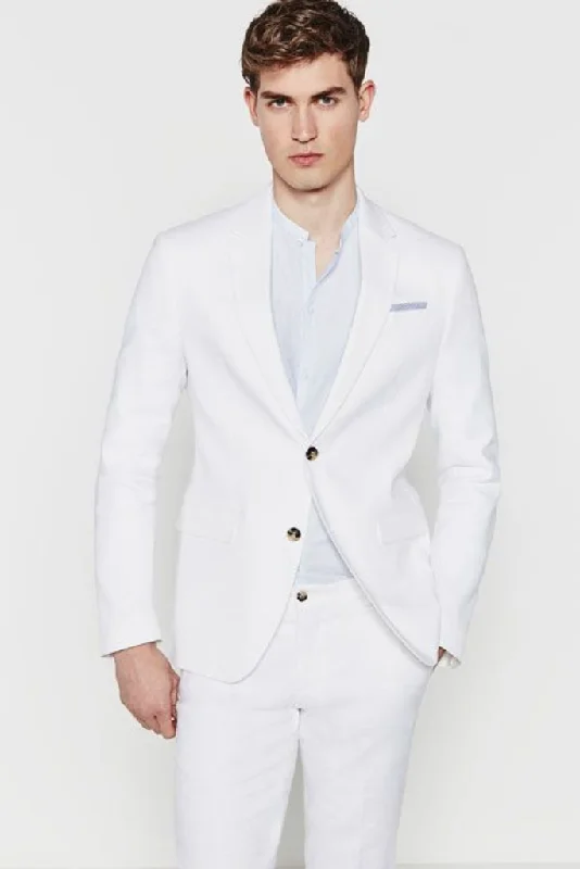 Smart Sleek Smart Casual Men Two Piece White Suits Wedding Suit, Dinner Suit, Party Suit Two Button Suit New Fashion Suit Bespoke For Men Smart Sleek Smart Casual Men Two Piece White Suits Wedding Suit, Dinner Suit, Party Suit Two Button Suit New Fashion Suit Bespoke For Men