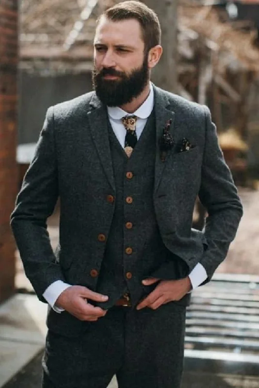 Understated Street Bold Colors Men's Dark Grey Tweed Suit for wedding groomsmen Suit 3 Piece Suit Gift For men Slim Fit Suit wedding suit for Groom, men Wear Suit Understated Street Bold Colors Men's Dark Grey Tweed Suit for wedding groomsmen Suit 3 Piece Suit Gift For men Slim Fit Suit wedding suit for Groom, men Wear Suit