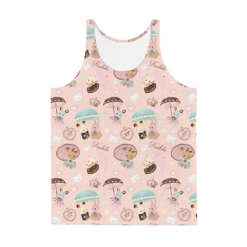 Classic Rugged Vintage Style Men's Parasol Bunny Tank Top