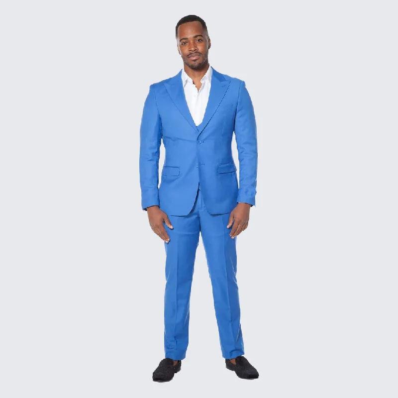 Modern Minimal Cozy Jackets Men's Royal Blue Suit Three Piece Set - Wedding - Prom Modern Minimal Cozy Jackets Men's Royal Blue Suit Three Piece Set - Wedding - Prom