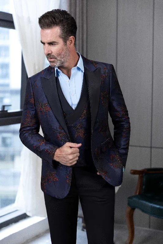 Casual Minimal Stylish Suits Men's Suit Patterned Peak Lapel 3 Piece Business Tuxedos For Wedding Party (Blazer + Vest + Pants) Casual Minimal Stylish Suits Men's Suit Patterned Peak Lapel 3 Piece Business Tuxedos For Wedding Party (Blazer + Vest + Pants)