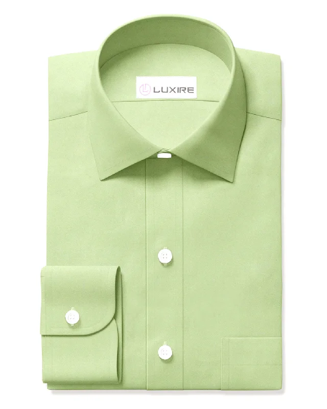 Relaxed Modern Smart Wear Moss Green Casual Oxford