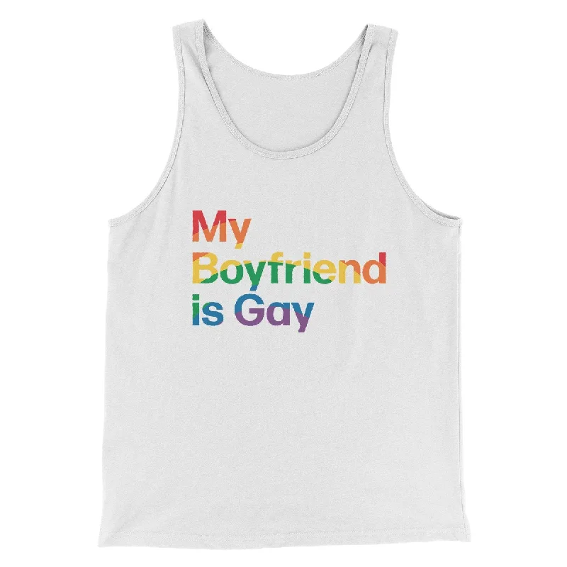 Street Minimal All-Season Wear My Boyfriend Is Gay Men/Unisex Tank Top