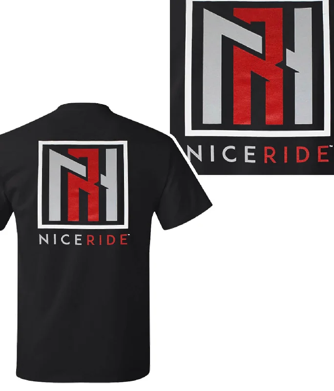 Effortless Urban Fall Fashion N-R Red - Black Or Gray Hanes Men's 100% Cotton Short Sleeve T-Shirt With Neon red Logo Effortless Urban Fall Fashion N-R Red - Black Or Gray Hanes Men's 100% Cotton Short Sleeve T-Shirt With Neon red Logo