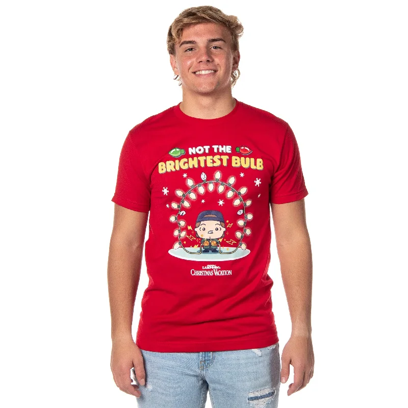Chic Polished Outdoor Apparel National Lampoon's Christmas Vacation Men's Not The Brightest Bulb T-Shirt Chic Polished Outdoor Apparel National Lampoon's Christmas Vacation Men's Not The Brightest Bulb T-Shirt