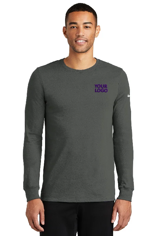 Chic Polished Urban Gear Nike Dri-FIT Long Sleeve Custom Tees, Anthracite