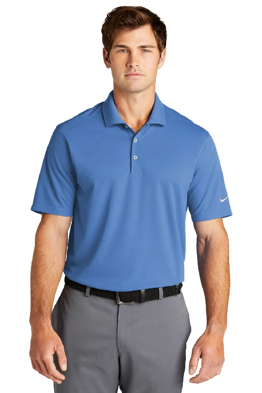Timeless Minimal Minimalist Pieces Nike Mens Dri-Fit Moisture Wicking Micro Pique 2.0 Short Sleeve Polo Shirt - Valor Blue Timeless Minimal Minimalist Pieces Nike Mens Dri-Fit Moisture Wicking Micro Pique 2.0 Short Sleeve Polo Shirt - Valor Blue