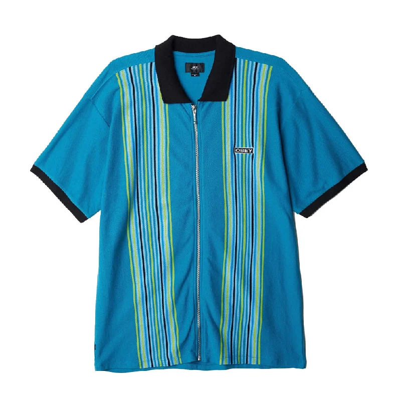 Minimalist Street Smart Pants OBEY KELLY CLASSIC ZIP POLO S/S // TEAL MULTI
