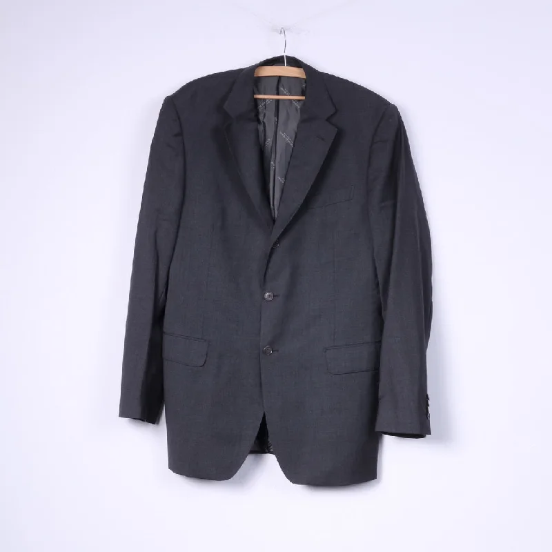 Polished Classic Minimal Apparel Patrick Hellmann Collection Men 106 40 Blazer Grey Single Breasted Wool Jacket Polished Classic Minimal Apparel Patrick Hellmann Collection Men 106 40 Blazer Grey Single Breasted Wool Jacket