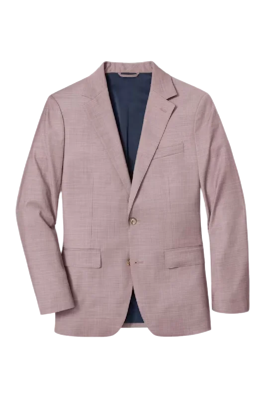 Retro Street Casual Button-ups Pink Wool 2-button Notch Lapel Single Breasted Jacket Retro Street Casual Button-ups Pink Wool 2-button Notch Lapel Single Breasted Jacket