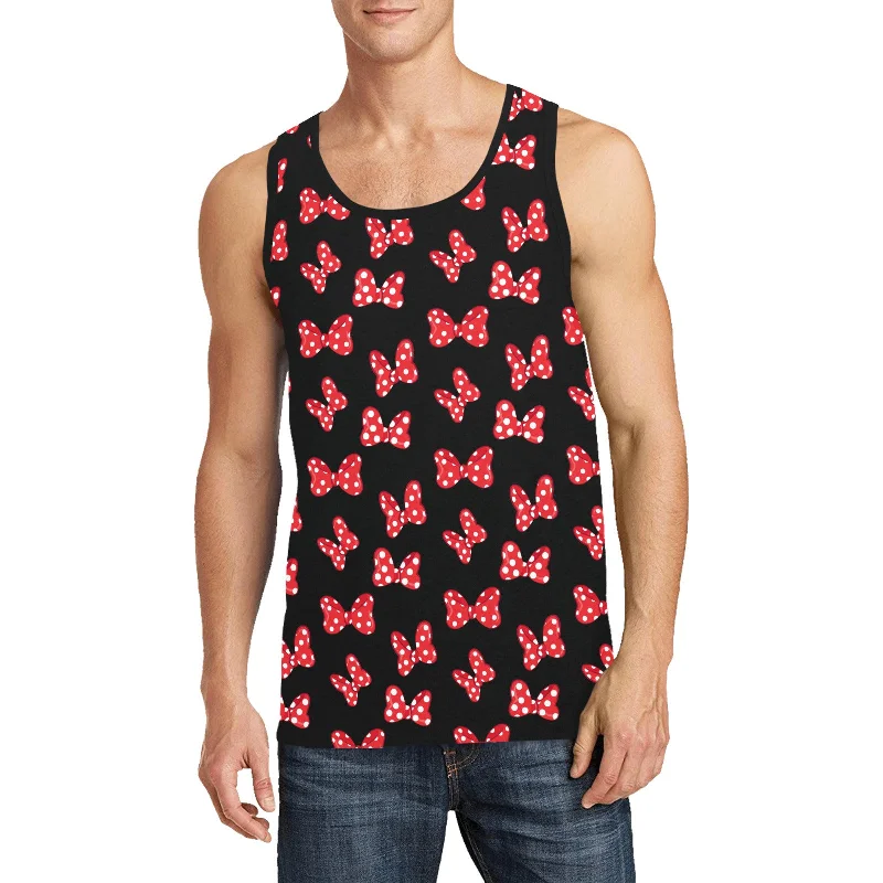 Vintage Contemporary Formal Shirts Polka Dot Bows Men's Athletic Tank Top