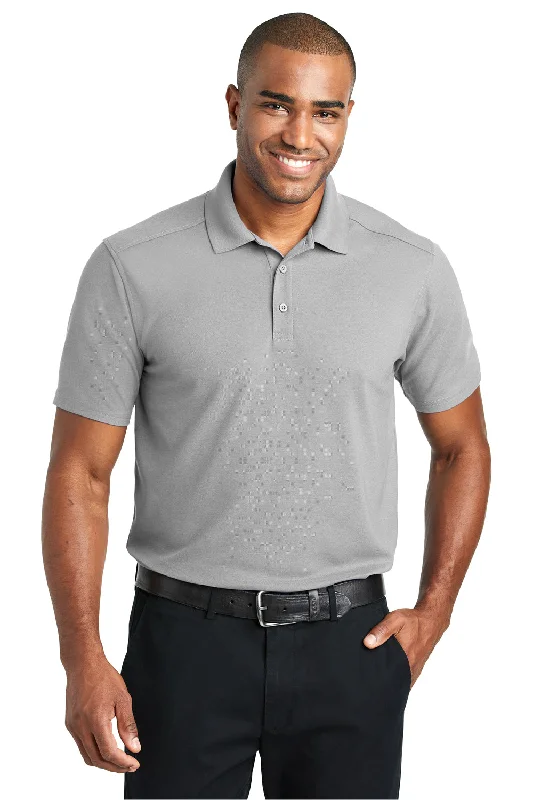 Timeless Chic Weekend Styles Port Authority Mens EZPerformance Moisture Wicking Short Sleeve Polo Shirt - Gusty Grey Timeless Chic Weekend Styles Port Authority Mens EZPerformance Moisture Wicking Short Sleeve Polo Shirt - Gusty Grey