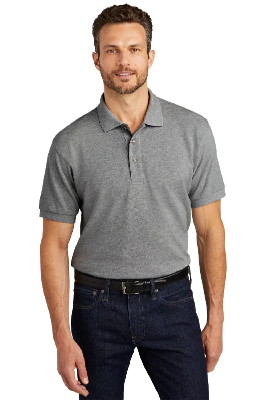 Heritage Edge Winter Jackets Port Authority Mens Shrink Resistant Short Sleeve Polo Shirt - Oxford Grey Heritage Edge Winter Jackets Port Authority Mens Shrink Resistant Short Sleeve Polo Shirt - Oxford Grey