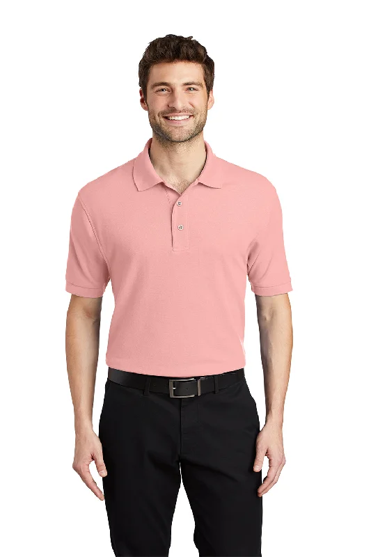Smart Contemporary Comfortable Fits Port Authority Mens Silk Touch Wrinkle Resistant Short Sleeve Polo Shirt - Light Pink Smart Contemporary Comfortable Fits Port Authority Mens Silk Touch Wrinkle Resistant Short Sleeve Polo Shirt - Light Pink