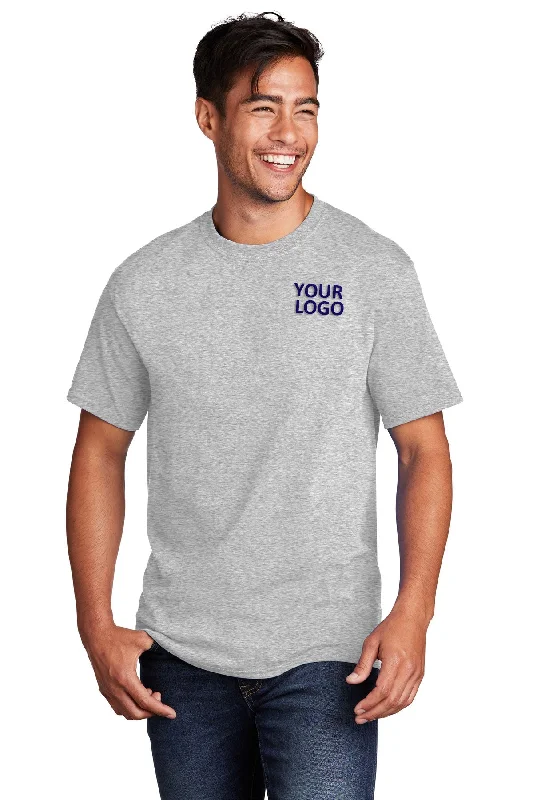 Relaxed Edge Designer Casuals Port & Company Core Cotton Branded Tee's, Ash*