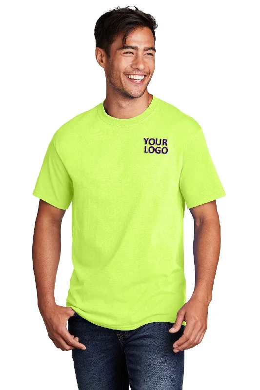 Effortless Classic Bold Colors Port & Company Core Cotton Branded Tee's, Neon Yellow* Effortless Classic Bold Colors Port & Company Core Cotton Branded Tee's, Neon Yellow*