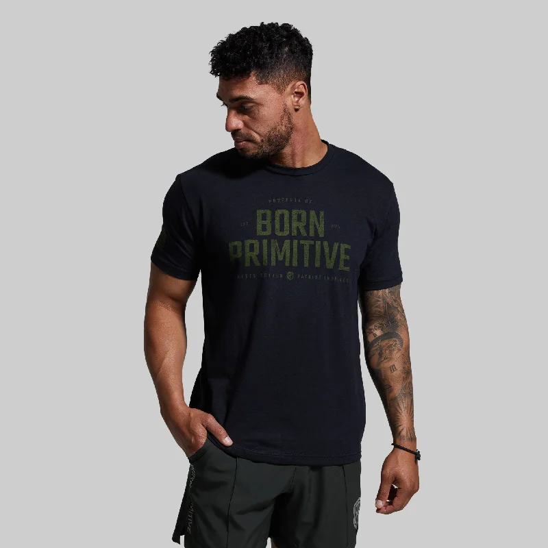 Urban Chic Athletic Outfits Property of Born Primitive T-Shirt (Black)