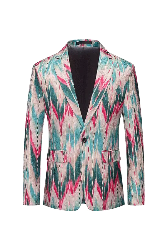 Contemporary Classic Everyday Apparel Rainbow 1-Button Single Breasted Modern Fit Jacket Contemporary Classic Everyday Apparel Rainbow 1-Button Single Breasted Modern Fit Jacket