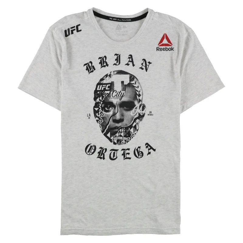 Chic Monochrome Trendy Apparel Reebok Mens Brian Ortega Graphic T-Shirt
