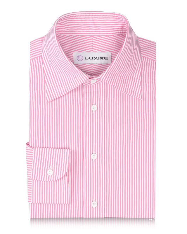 Chic Classic Relaxed Styles Rosewine Pink Pencil Stripes on White