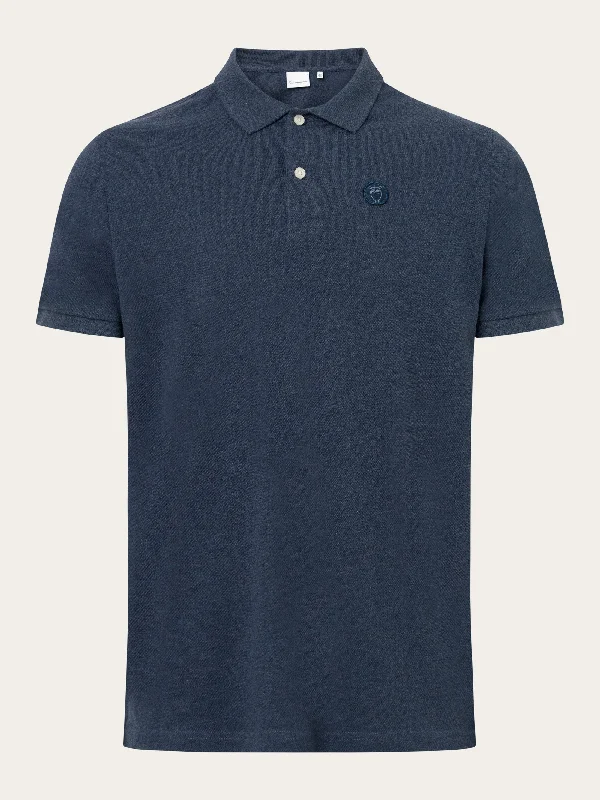 Polished Edge Minimal Apparel Basic badge polo - Insigna Blue melange