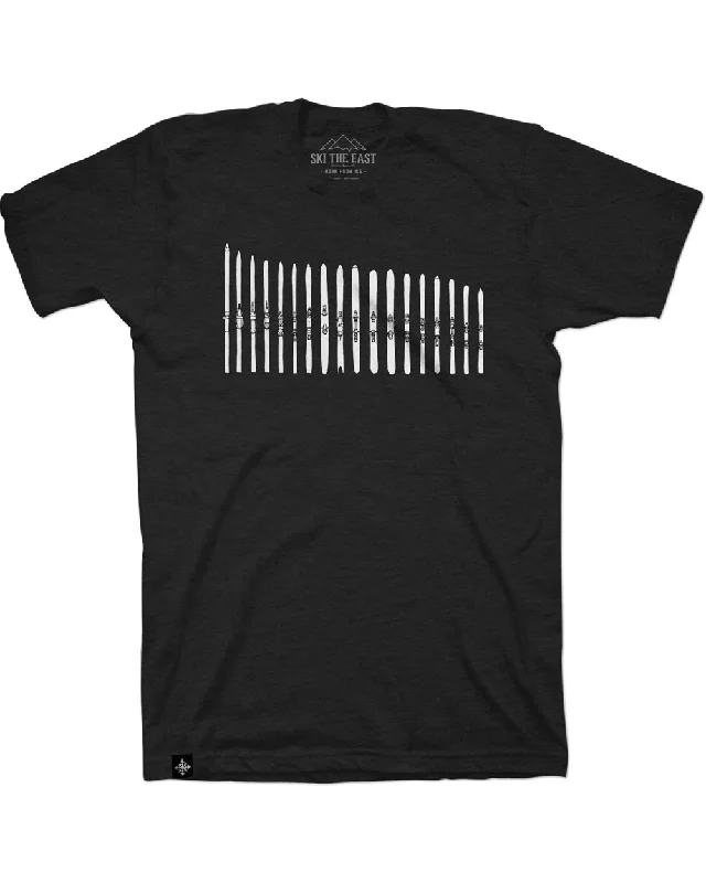 Vintage Luxe Soft Fabrics Ski Quiver Tee - Vintage Black