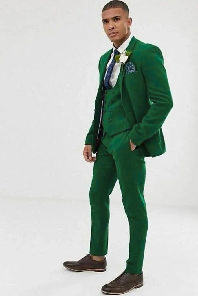 Retro Edge Formal Shirts Elegant Slim Fit Three Piece Green Mens Suit for Wedding, Engagement, Prom, Groom wear and Groomsmen Suits Retro Edge Formal Shirts Elegant Slim Fit Three Piece Green Mens Suit for Wedding, Engagement, Prom, Groom wear and Groomsmen Suits