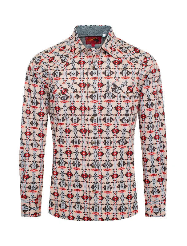Understated Luxury Easygoing Wardrobe Southwestern Tribal Pattern Western Shirt