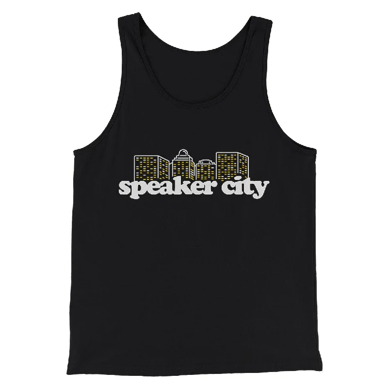 Modern Street Vintage Style Speaker City Funny Movie Men/Unisex Tank Top