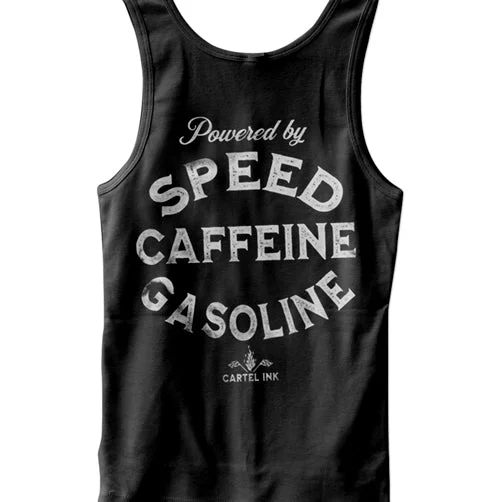 Modern Relaxed Trendy Pants Speed Caffeine Gasoline Men's Tank Top