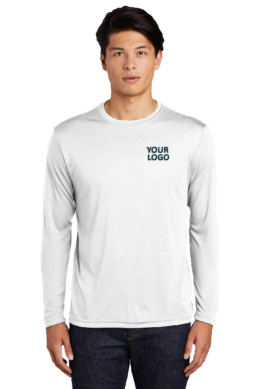 Sleek Modern Comfortable Fits Sport-Tek Long Sleeve PosiCharge Branded Competitor Tee's, White Sleek Modern Comfortable Fits Sport-Tek Long Sleeve PosiCharge Branded Competitor Tee's, White