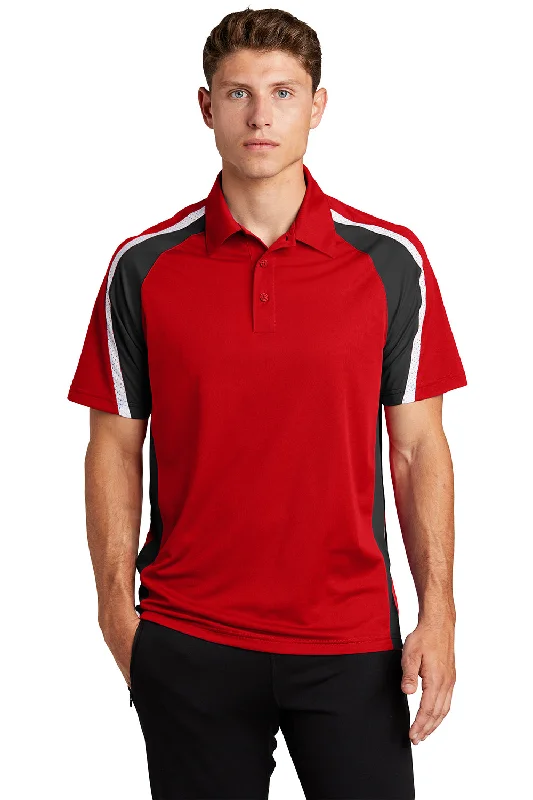 Timeless Smart All-Season Wear Sport-Tek Mens Sport-Wick Moisture Wicking Short Sleeve Polo Shirt - True Red/Black/White Timeless Smart All-Season Wear Sport-Tek Mens Sport-Wick Moisture Wicking Short Sleeve Polo Shirt - True Red/Black/White