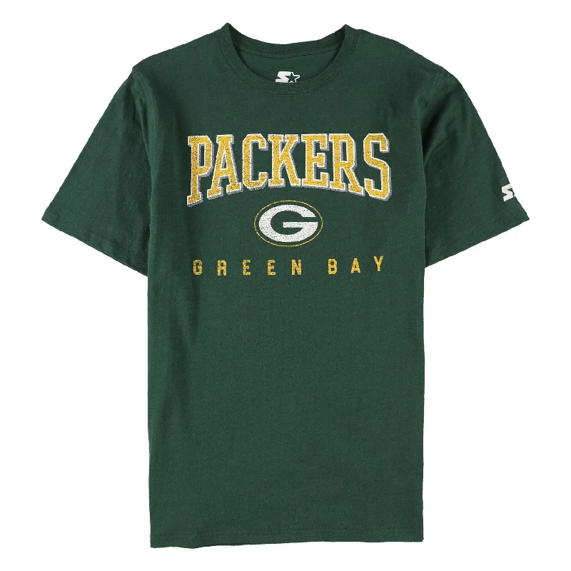 Monochrome Rugged Smart Wear STARTER Mens Green Bay Packers Graphic T-Shirt, Green, Large