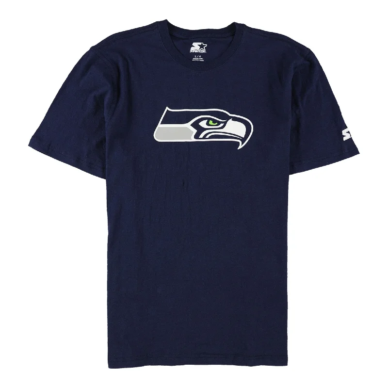 Retro Casual Relaxed Jackets STARTER Mens Seattle Seahawks Graphic T-Shirt, Blue, Large Retro Casual Relaxed Jackets STARTER Mens Seattle Seahawks Graphic T-Shirt, Blue, Large