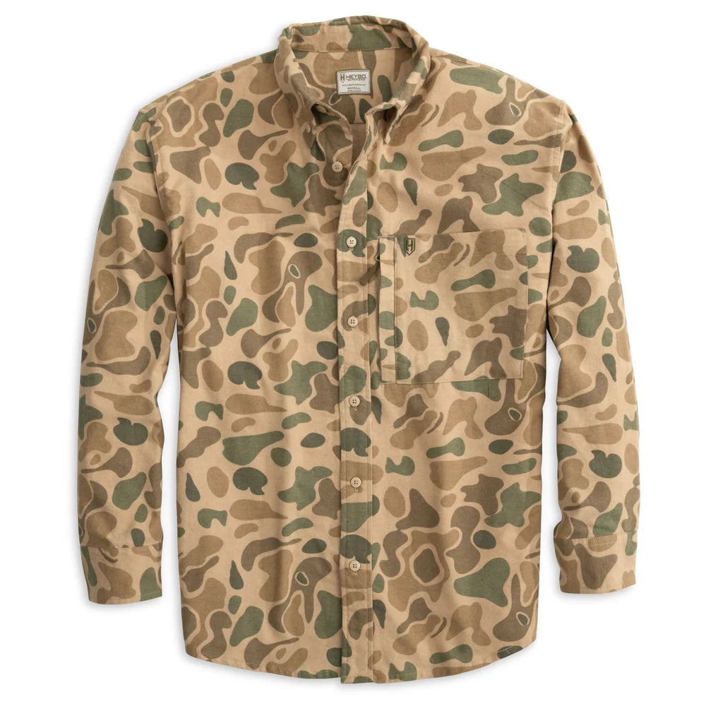 Vintage Rugged Minimalist Pieces Heybo Stonecamp Camo Flannel: Heybo Traditions Camo Brown